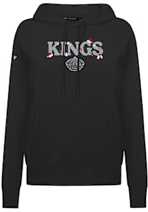 Levelwear Los Angeles Kings Womens Black Adorn Festive Hooded Sweatshirt