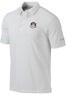 Columbia Washington Huskies Mens White Vault Heat Seal Omni Wick Drive Short Sleeve Polo