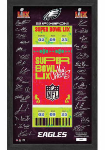 Philadelphia Eagles 2024 Super Bowl LIX Signature Ticket Plaque