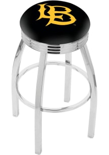 Cal State Long Beach 3 Ring Chrome Seat Pub Stool -