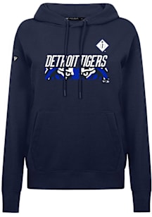 Levelwear Detroit Tigers Womens Navy Blue Adorn City Connect Core Hooded Sweatshirt