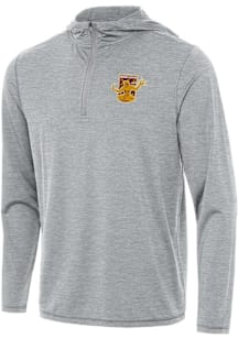 Antigua Detroit City FC Mens Grey Tidy Long Sleeve Qtr Zip Pullover