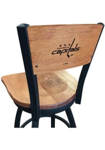 Washington Capitals Maple Seat Maple Back Swivel Pub Stool - Brown