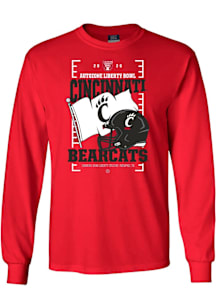 Cincinnati Bearcats Red 2025 Liberty Bowl Long Sleeve T Shirt