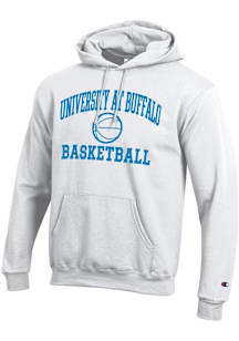 Champion Buffalo Bulls Mens White Basketball Powerblend Long Sleeve Hoodie