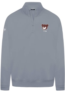 Levelwear Chicago Cubs Mens Grey Murray Core Long Sleeve Qtr Zip Pullover