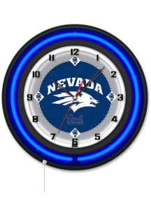 Nevada Wolf Pack 19in Neon Wall Clock