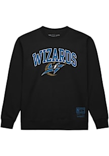 Mitchell and Ness Washington Wizards Mens Black Nostalgia Long Sleeve Crew Sweatshirt