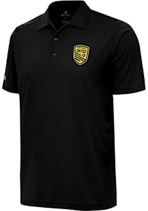 Antigua New Mexico United Mens Black Tribute Short Sleeve Polo