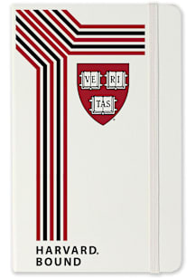 Harvard Crimson School Bound Notebook and Folder - White