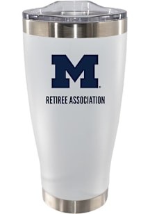 Michigan Wolverines Retiree Association Print 20oz Stainless Steel Tumbler - White