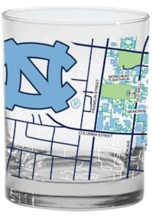 North Carolina Tar Heels 14oz Campus Map Rock Glass - White