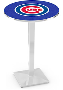 Chicago Cubs Chrome Square Base Pub Table