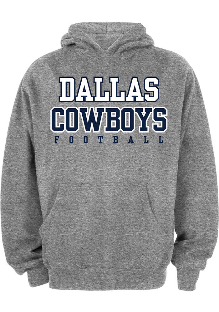 Dallas Cowboys Kids Grey Practice Long Sleeve Hoodie