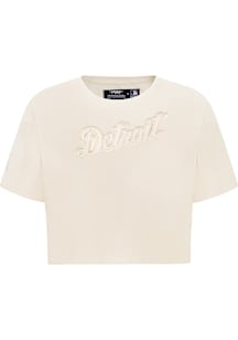 Pro Standard Detroit Tigers Womens White Neutral Short Sleeve T-Shirt