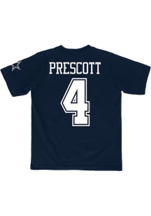 Dak Prescott Dallas Cowboys Youth Navy Blue Name and Number Player Tee