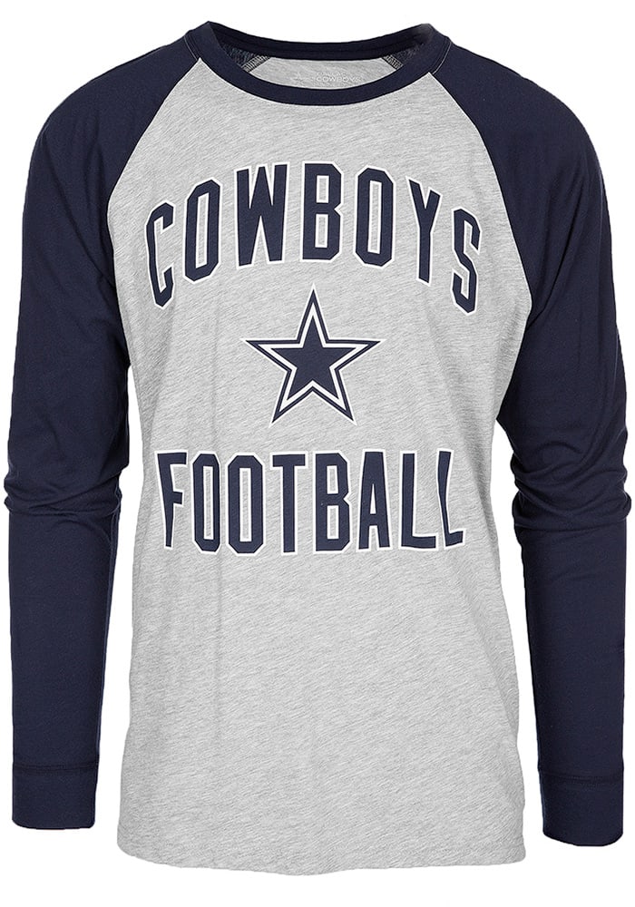 Dallas Cowboys Men's Ledger Raglan Long Sleeve T-Shirt - Gray/Charcoal