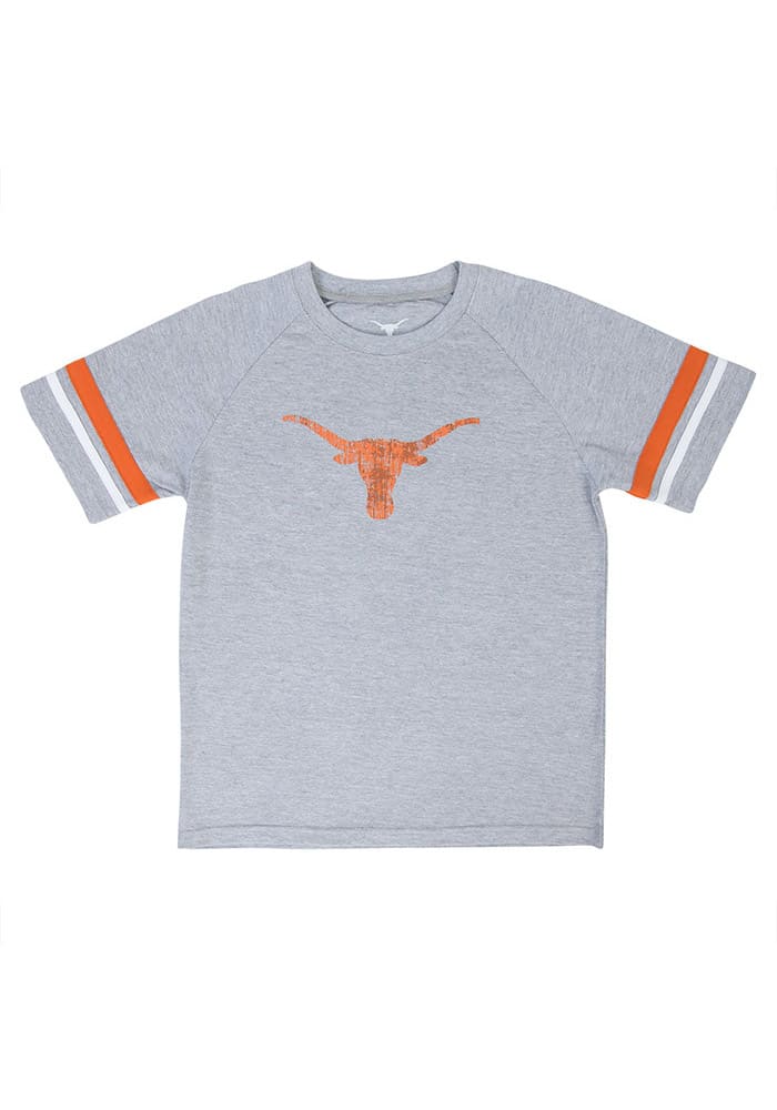 Texas Longhorns Youth Grey Montour Short Sleeve Fashion T-Shirt