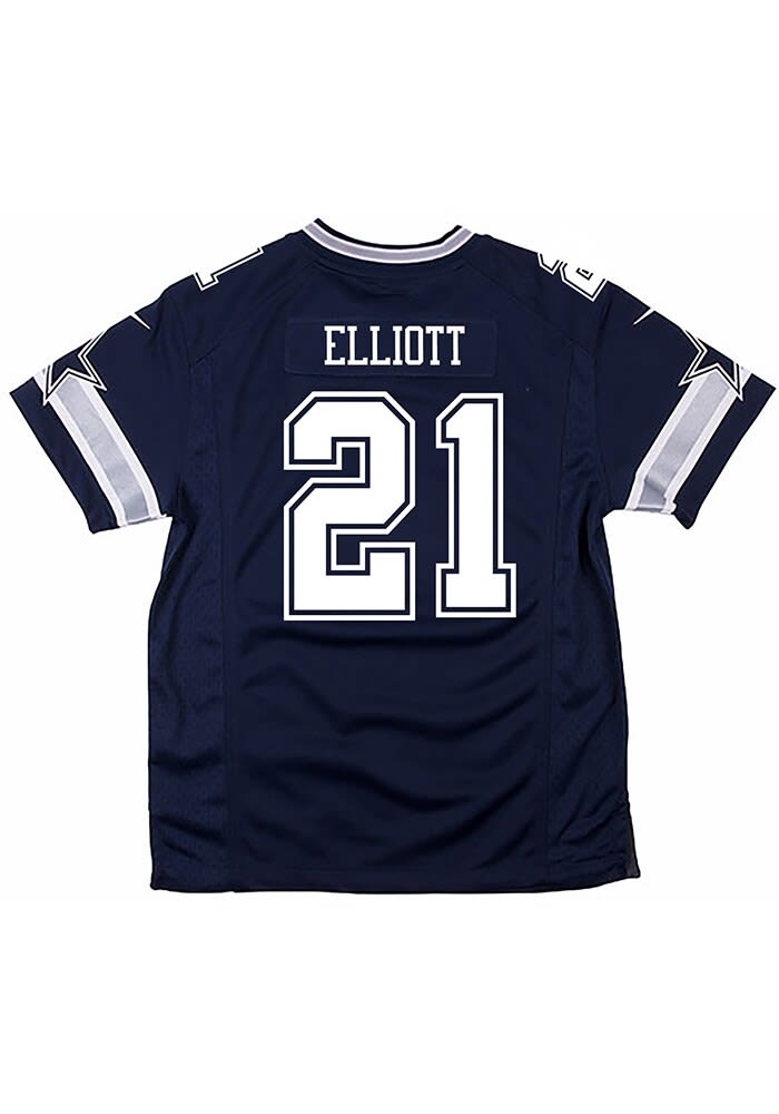 Ezekiel Elliott 21 Dallas Cowboys Youth Player Game Jersey - Navy - Bluefink