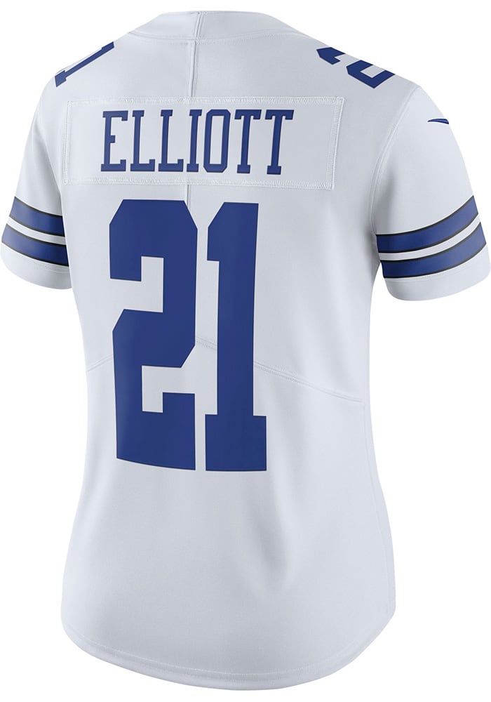Ezekiel Elliott Dallas Cowboys Apparel Dallas Cowboys Womens White Home Limited Football Jersey