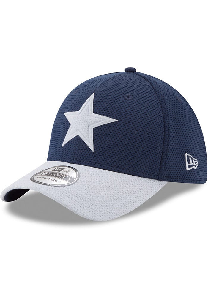 New Era Dallas Cowboys Mens Navy Blue Logo Surge 39THIRTY Flex Hat