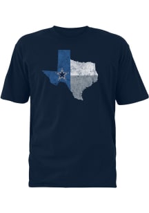 Dallas Cowboys Navy Blue Color State Short Sleeve T Shirt