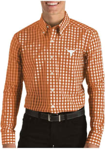 Antigua Texas Longhorns Mens Burnt Orange National Long Sleeve Dress Shirt