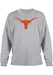 Texas Longhorns Grey Silhouette Long Sleeve T Shirt