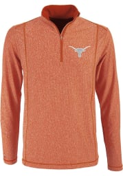 Antigua Texas Longhorns Mens Burnt Orange Tempo Long Sleeve 1/4 Zip Pullover