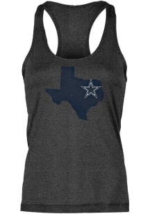 Dallas Cowboys Womens Black Lone State Tank Top