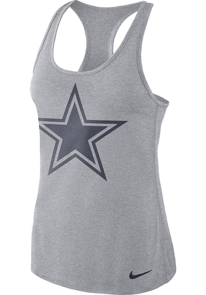 Nike Dallas Cowboys Womens Grey DF Touch Tank Top
