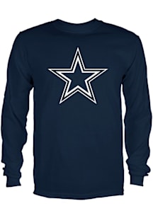 Dallas Cowboys Navy Blue Logo Premier Long Sleeve T Shirt