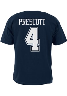 Dak Prescott Dallas Cowboys Navy Blue Authentic Name and Number Short Sleeve Player T Shirt