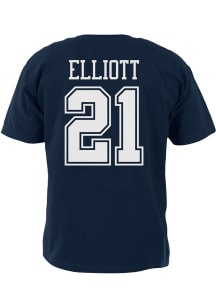 Ezekiel Elliott Dallas Cowboys Navy Blue Authentic Name and Number Short Sleeve Player T Shirt