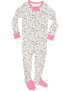 Texas Longhorns Baby Pink Dobbin Loungewear One Piece Pajamas