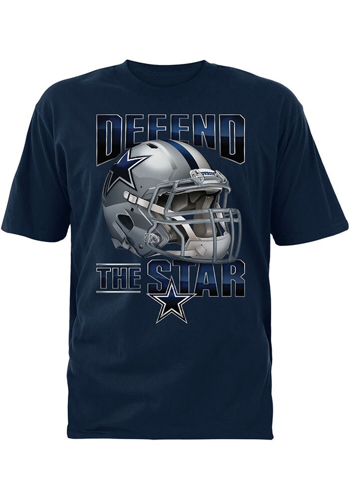 Dallas Cowboys Helmet Short Sleeve T-Shirt, Mens, S, Navy