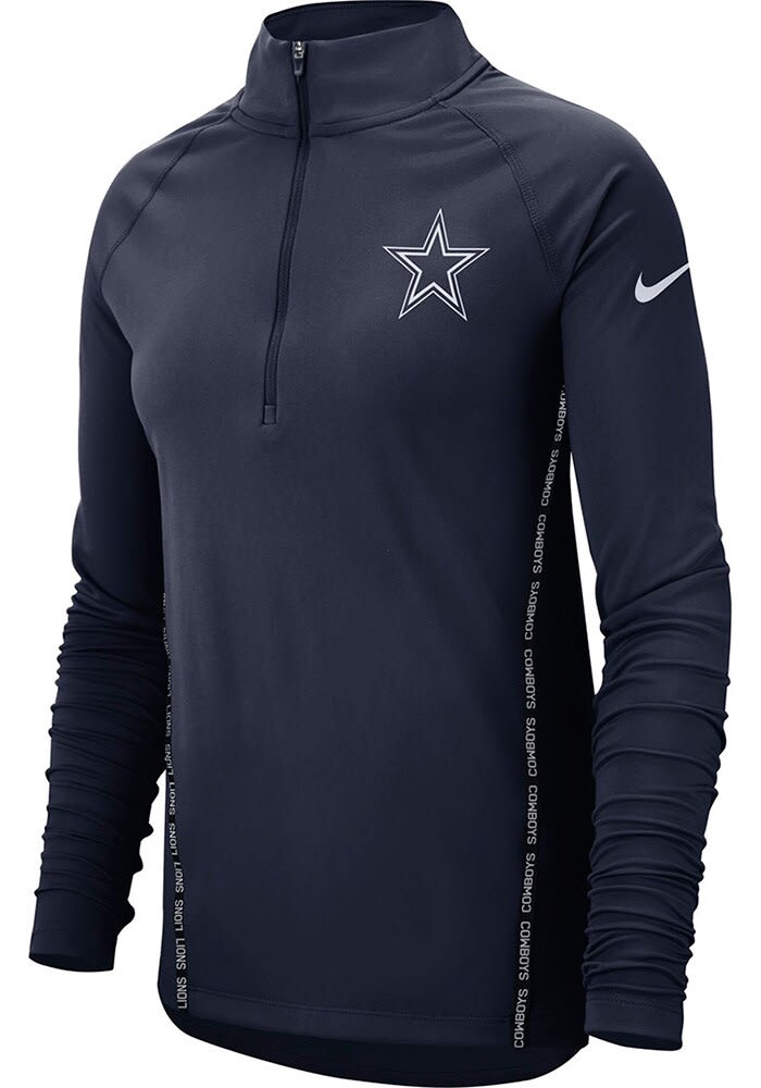 Women's Nike Dallas Cowboys Dri-FIT Element Quarter-Zip Top