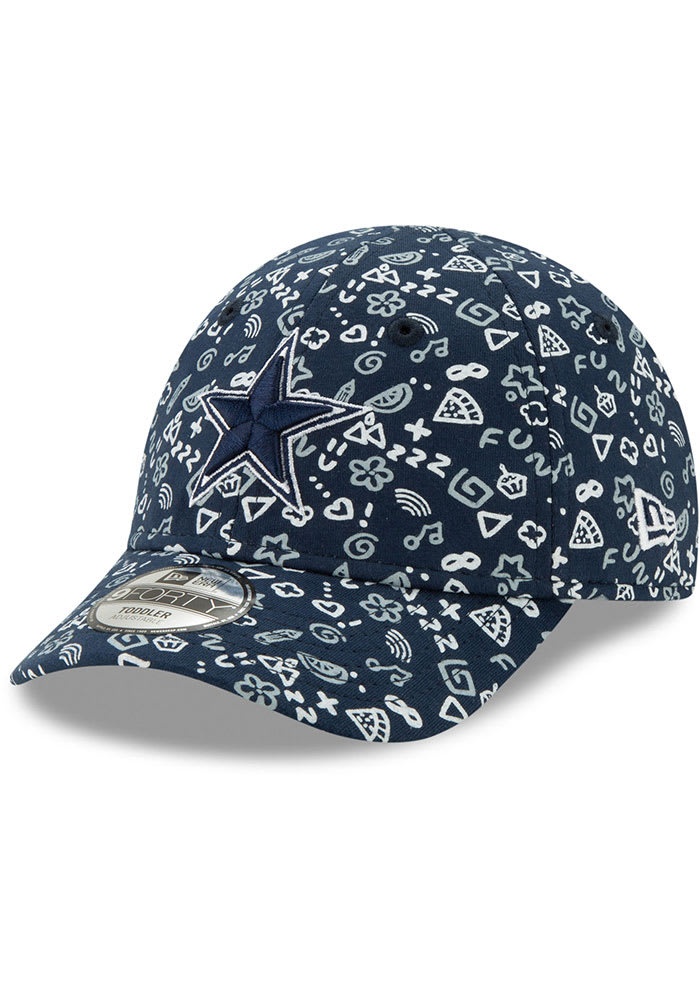 New Era Dallas Cowboys Navy Blue Pattern 9FORTY Adjustable Toddler Hat