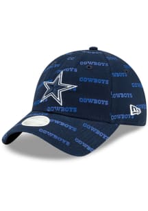 New Era Dallas Cowboys Navy Blue Worded 9TWENTY Womens Adjustable Hat