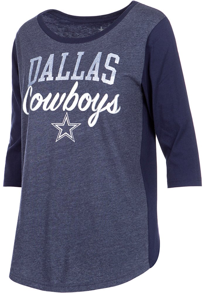 47 Dallas Cowboys Navy Blue Throwback Imprint Super Rival Short Sleeve T  Shirt