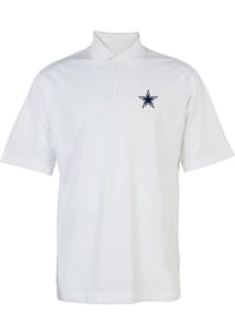 Dallas Cowboys Mens White Logo Premier Short Sleeve Polo