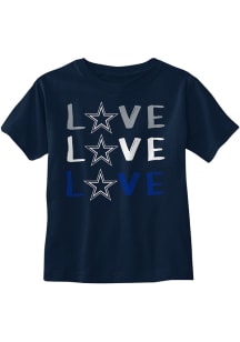 Dallas Cowboys Toddler Girls Navy Blue Britney Short Sleeve T-Shirt