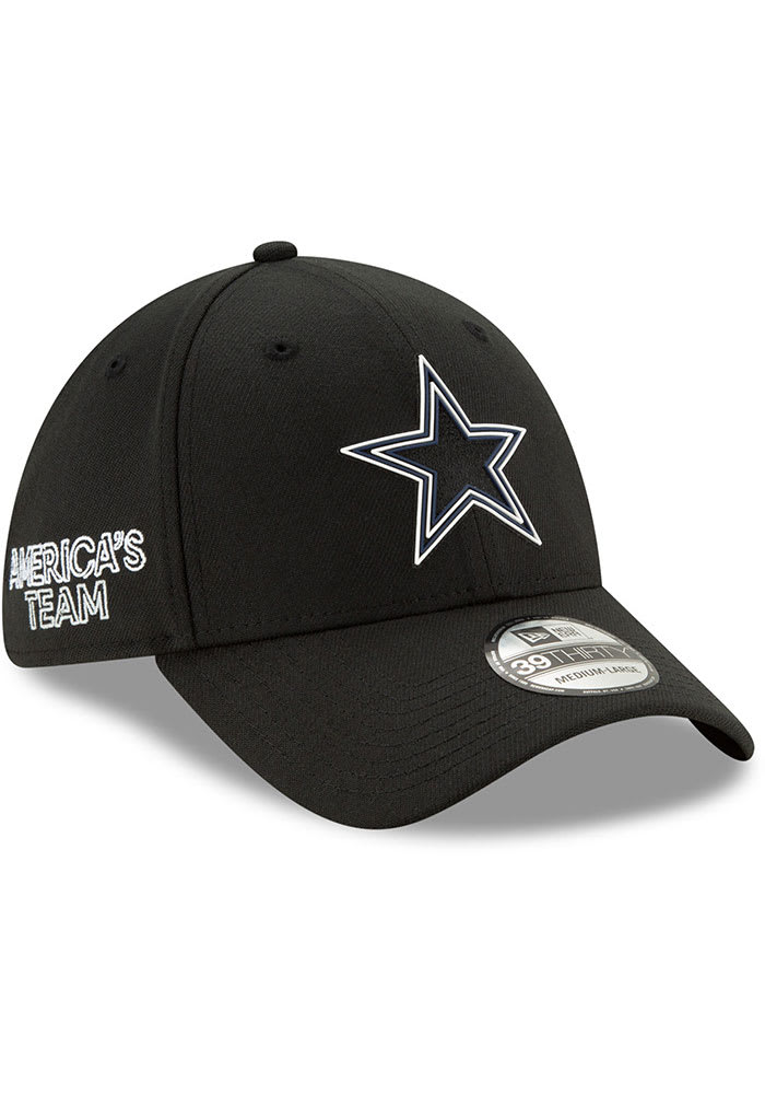 New Era Dallas Cowboys Mens Black 2020 NFL Draft 39THIRTY Flex Hat