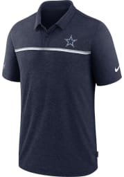 Nike Dallas Cowboys Mens Navy Blue Sideline Short Sleeve Polo