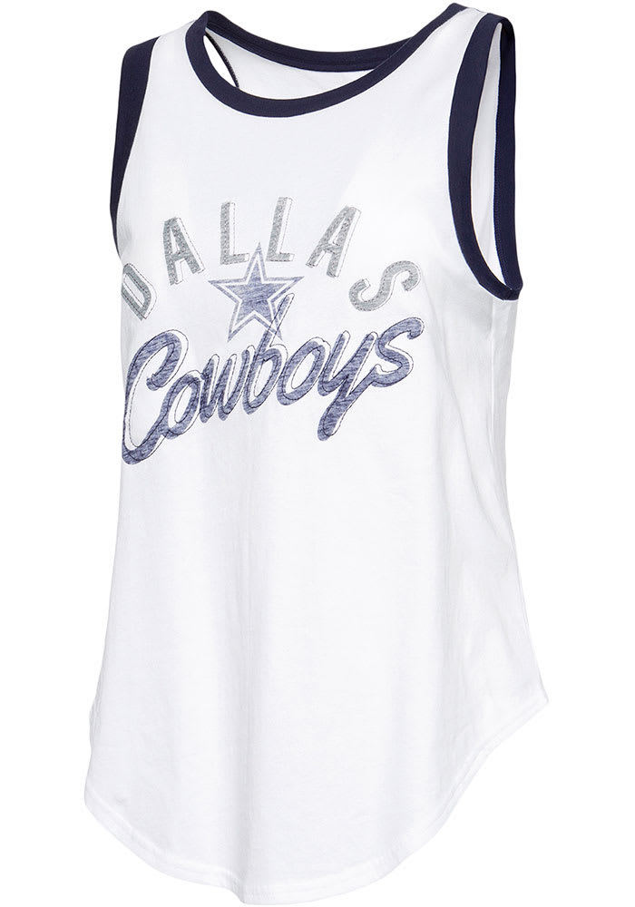 Dallas Cowboys Womens White Parade Tank Top