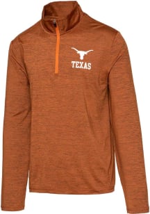 Texas Longhorns Mens Burnt Orange Bolder Long Sleeve 1/4 Zip Pullover