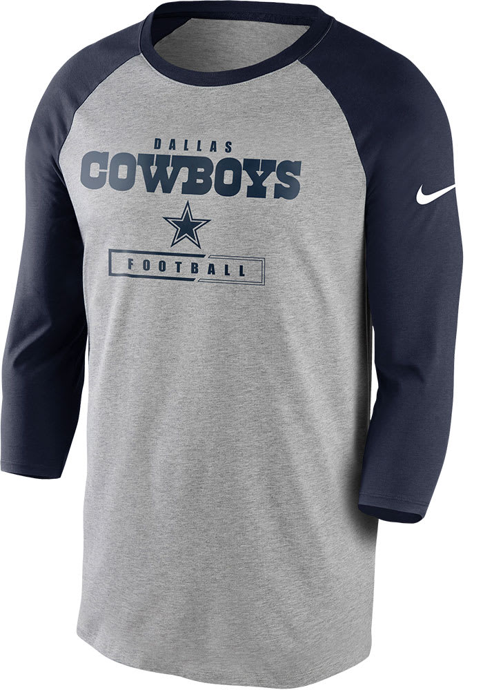 Nike Cowboys Wordmark Raglan Long Sleeve Fashion T Shirt