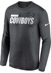 Nike Dallas Cowboys Charcoal Logo Legend Long Sleeve T-Shirt