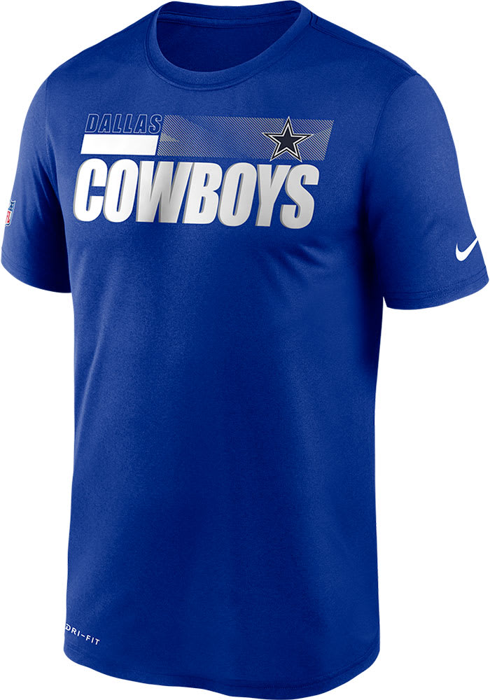 Nike Dallas Cowboys Blue Logo Legend Short Sleeve T Shirt