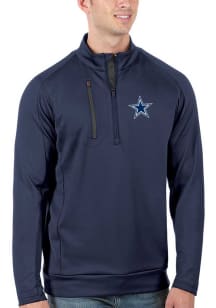 Antigua Dallas Cowboys Mens Navy Blue Generation Long Sleeve 1/4 Zip Pullover